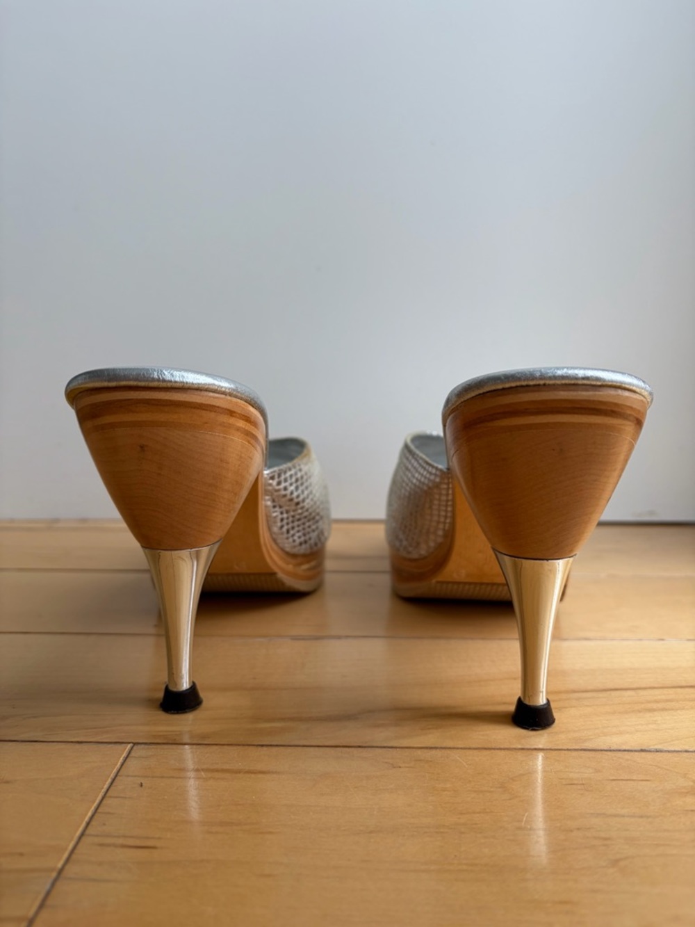 Betsey Johnson Silver Platform Sandals - Picture 5 of 10